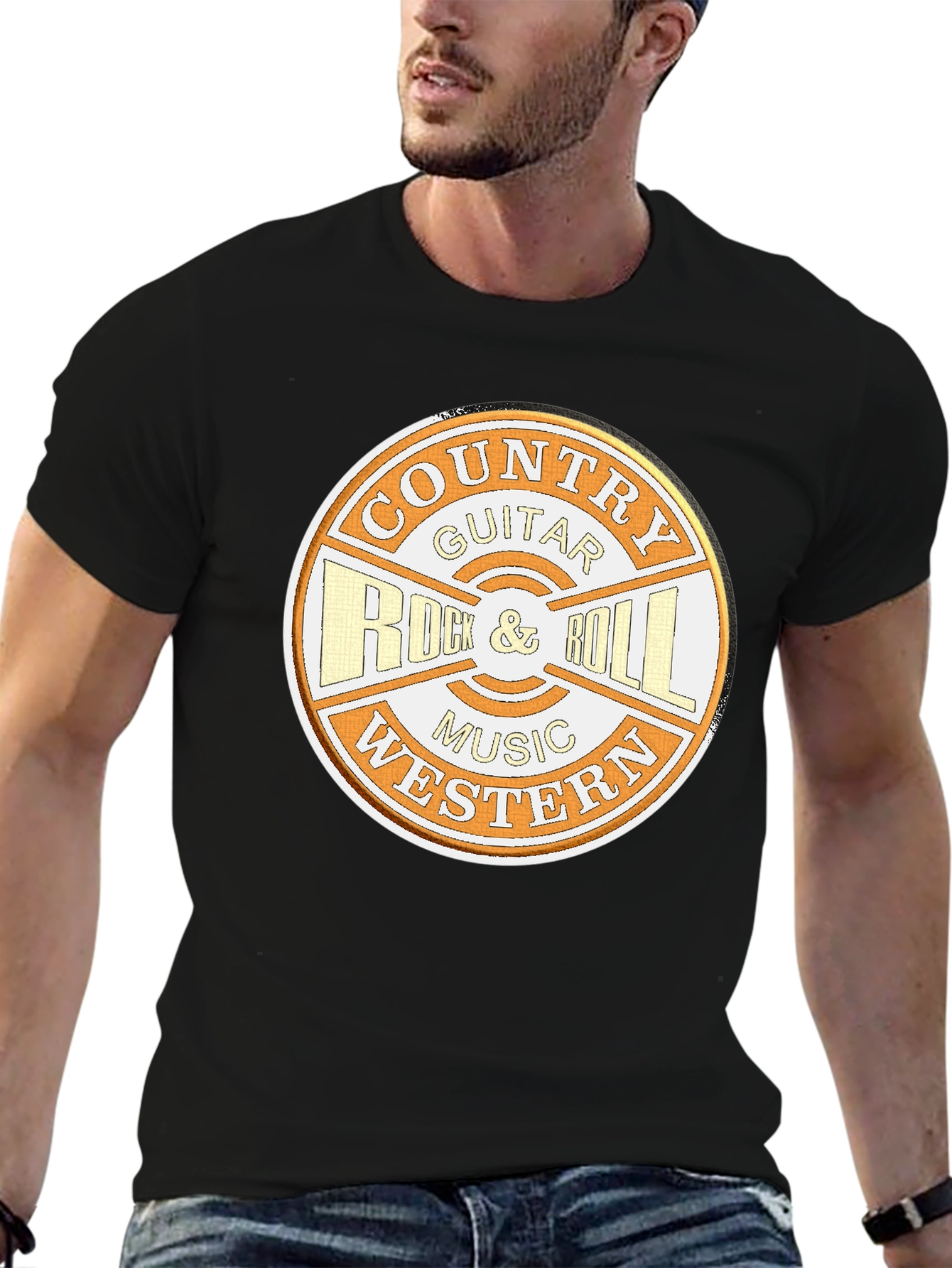 Country Guitar Rock & Roll Music Tee