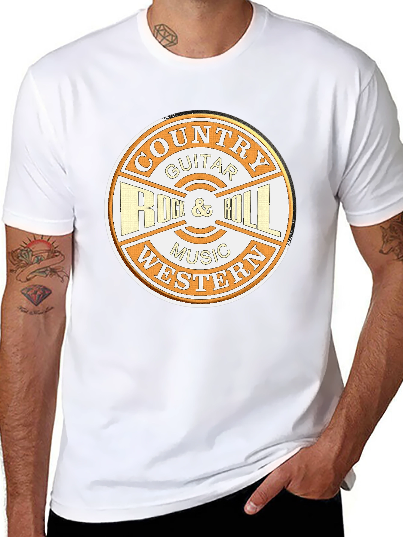 Country Guitar Rock & Roll Music Tee