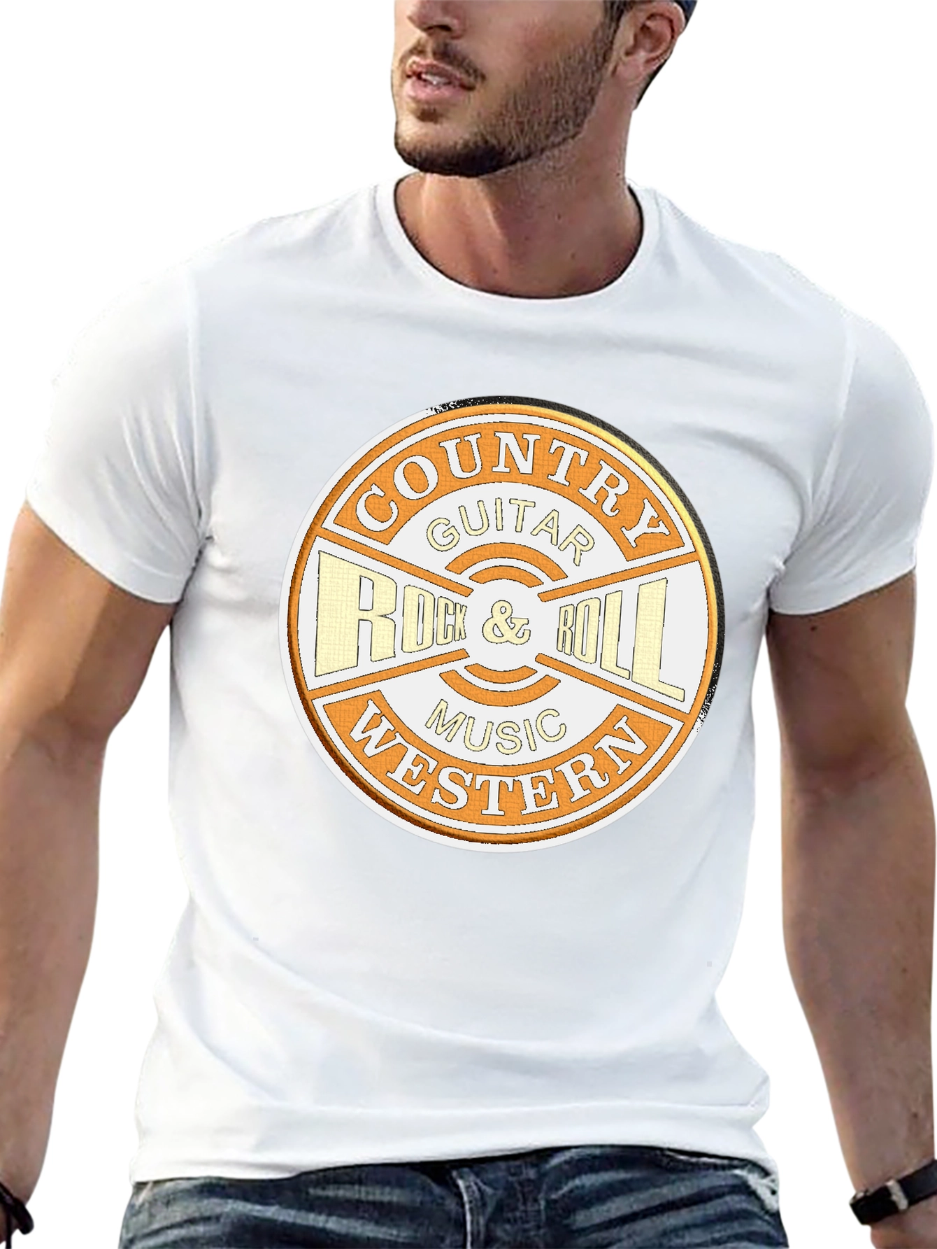 Country Guitar Rock & Roll Music Tee