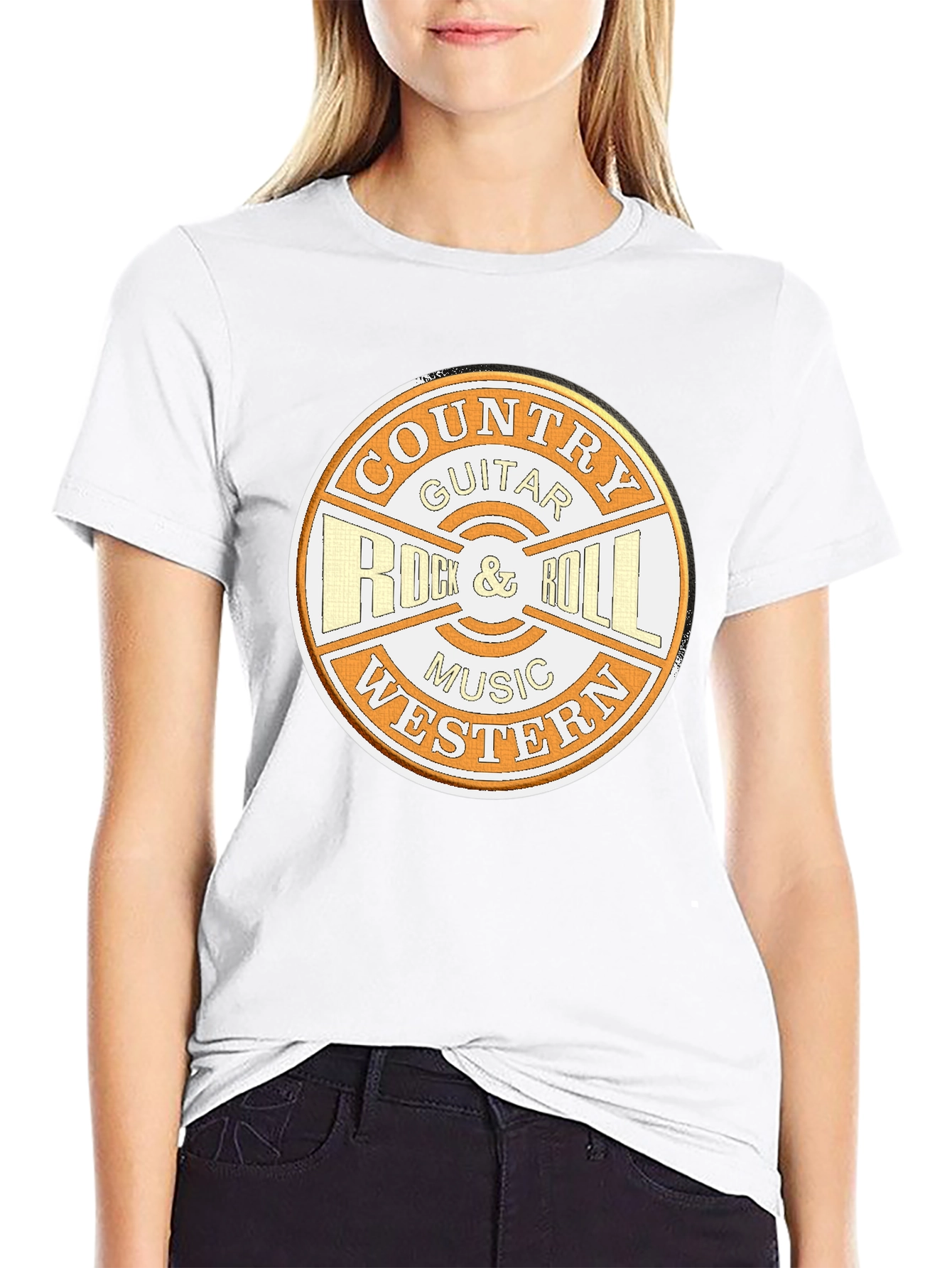 Country Guitar Rock & Roll Music Tee