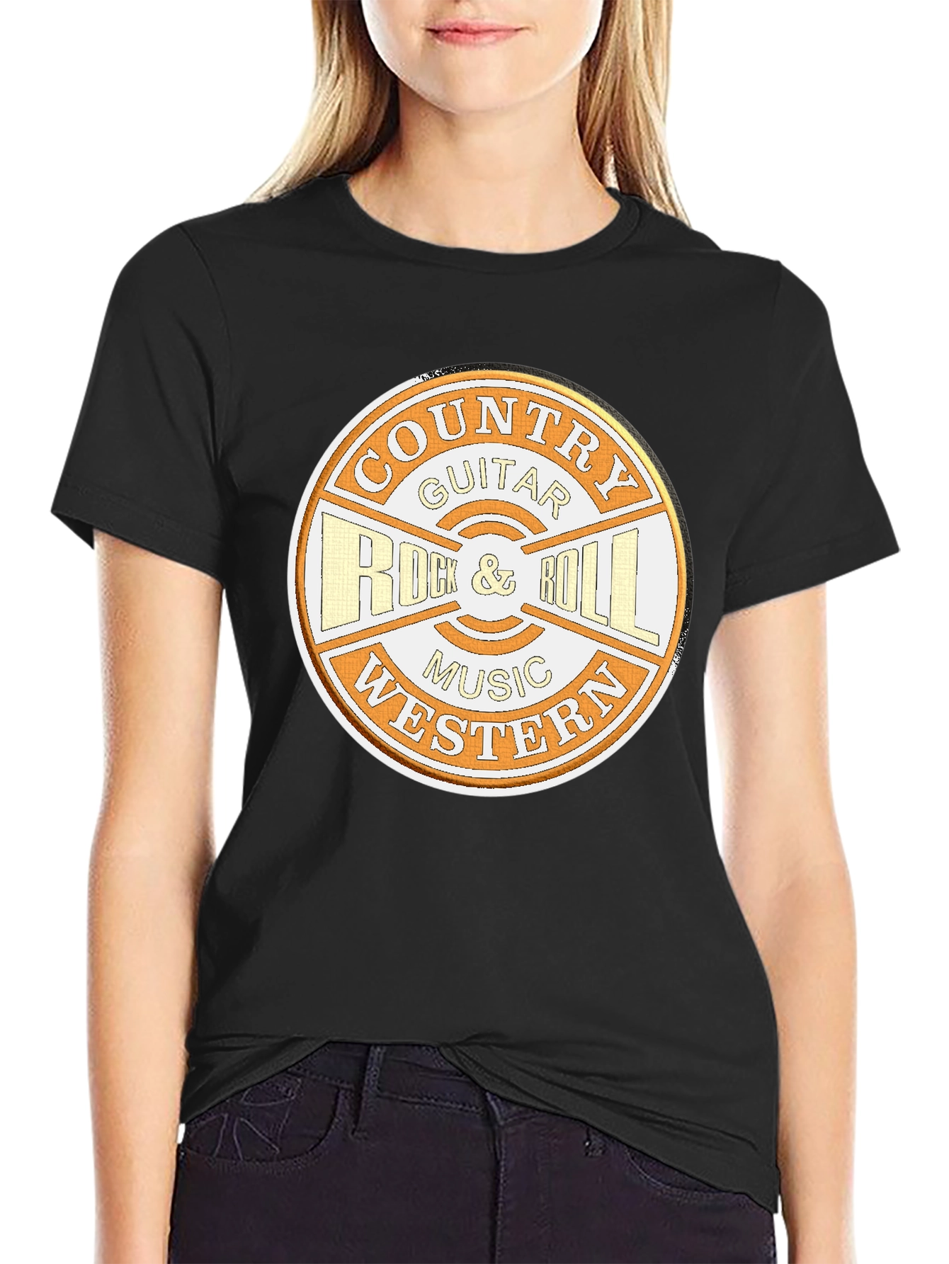 Country Guitar Rock & Roll Music Tee