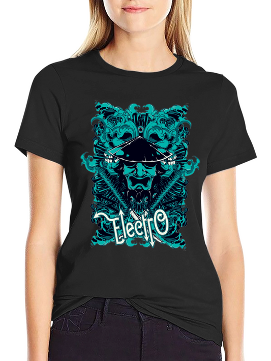 Electro Samurai Graphic Tee - Cool Asian Inspired Design