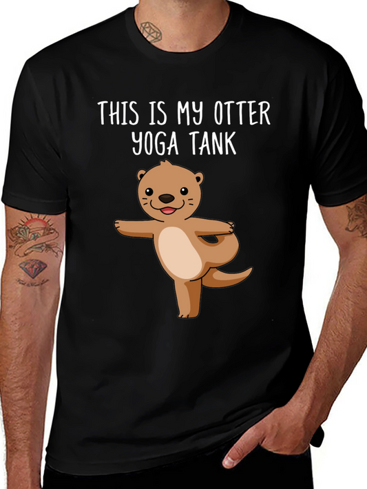 Otter Yoga Tank T-Shirt: Cute Cartoon Animal Tee