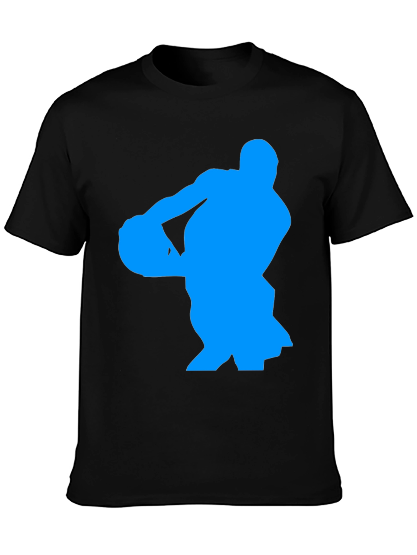 Basketball Player Graphic Tee - Black Cotton T-Shirt