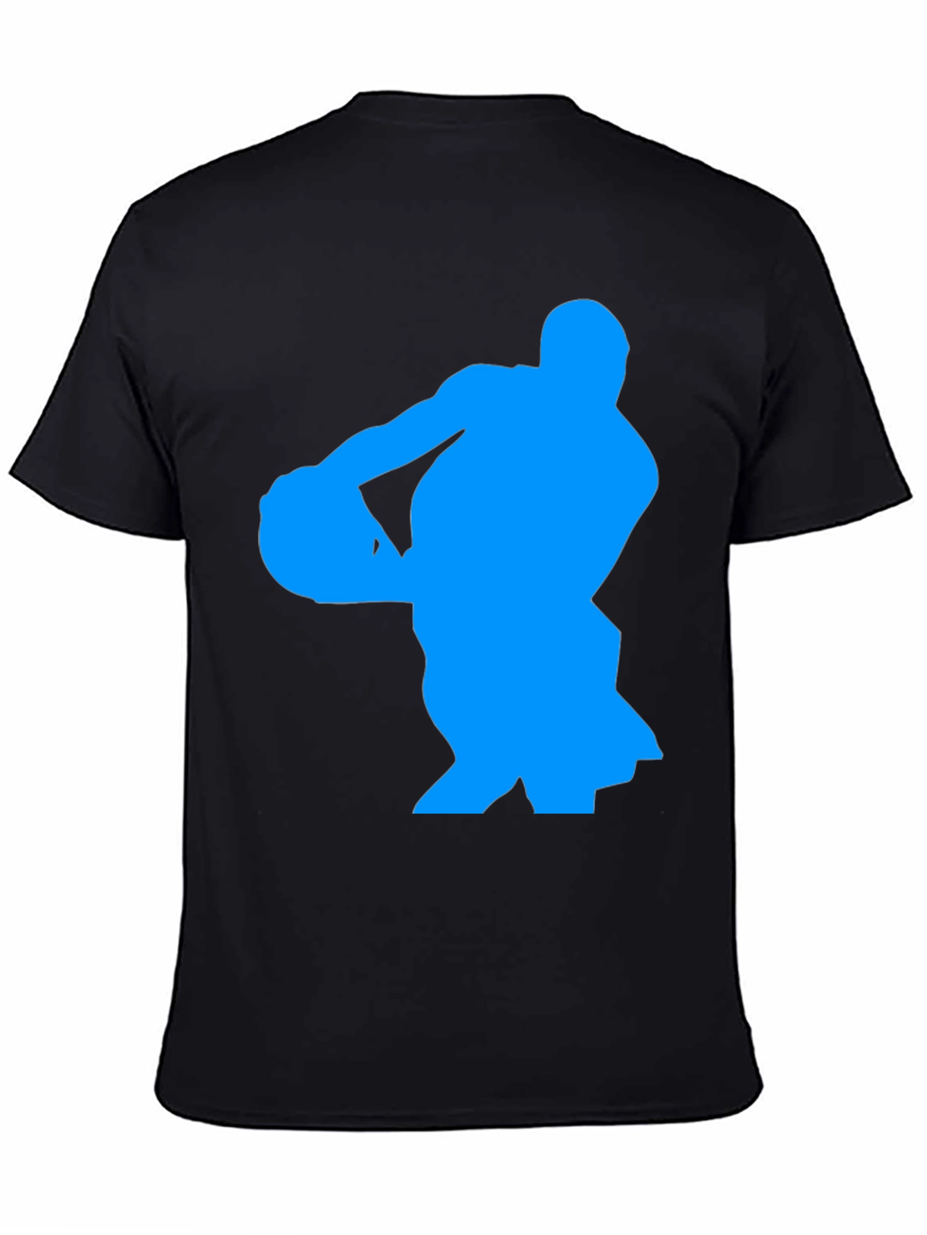 Basketball Player Graphic Tee - Black Cotton T-Shirt