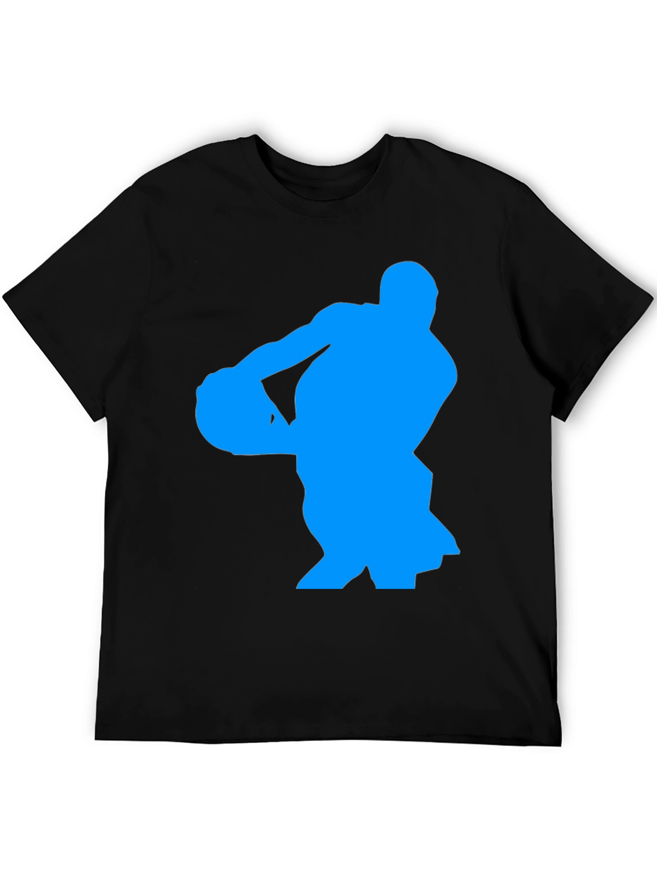 Basketball Player Graphic Tee - Black Cotton T-Shirt