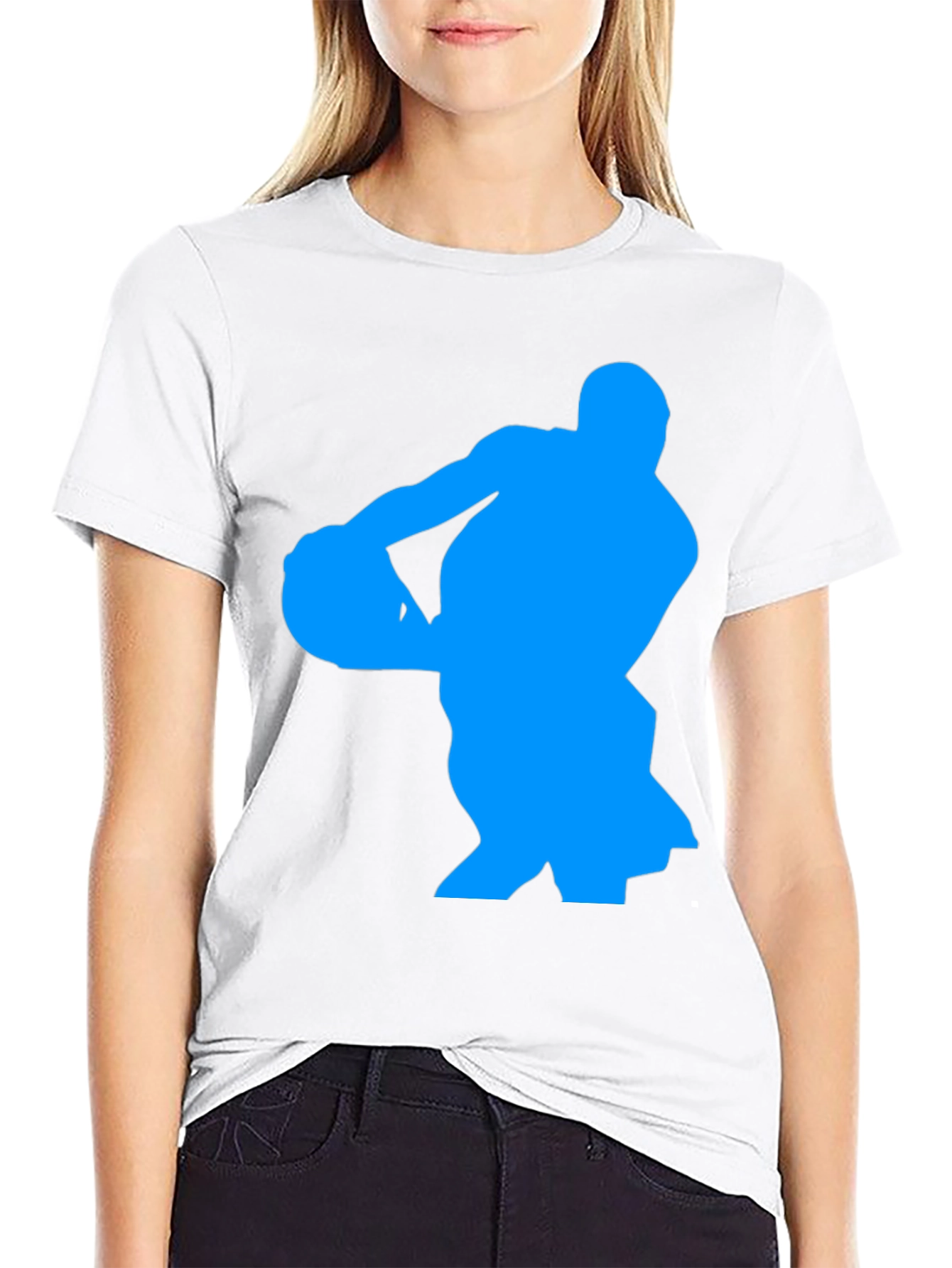 Basketball Player Graphic Tee - Black Cotton T-Shirt