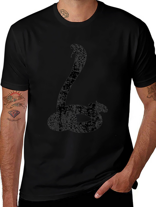 Cobra Graphic Print Black T-Shirt