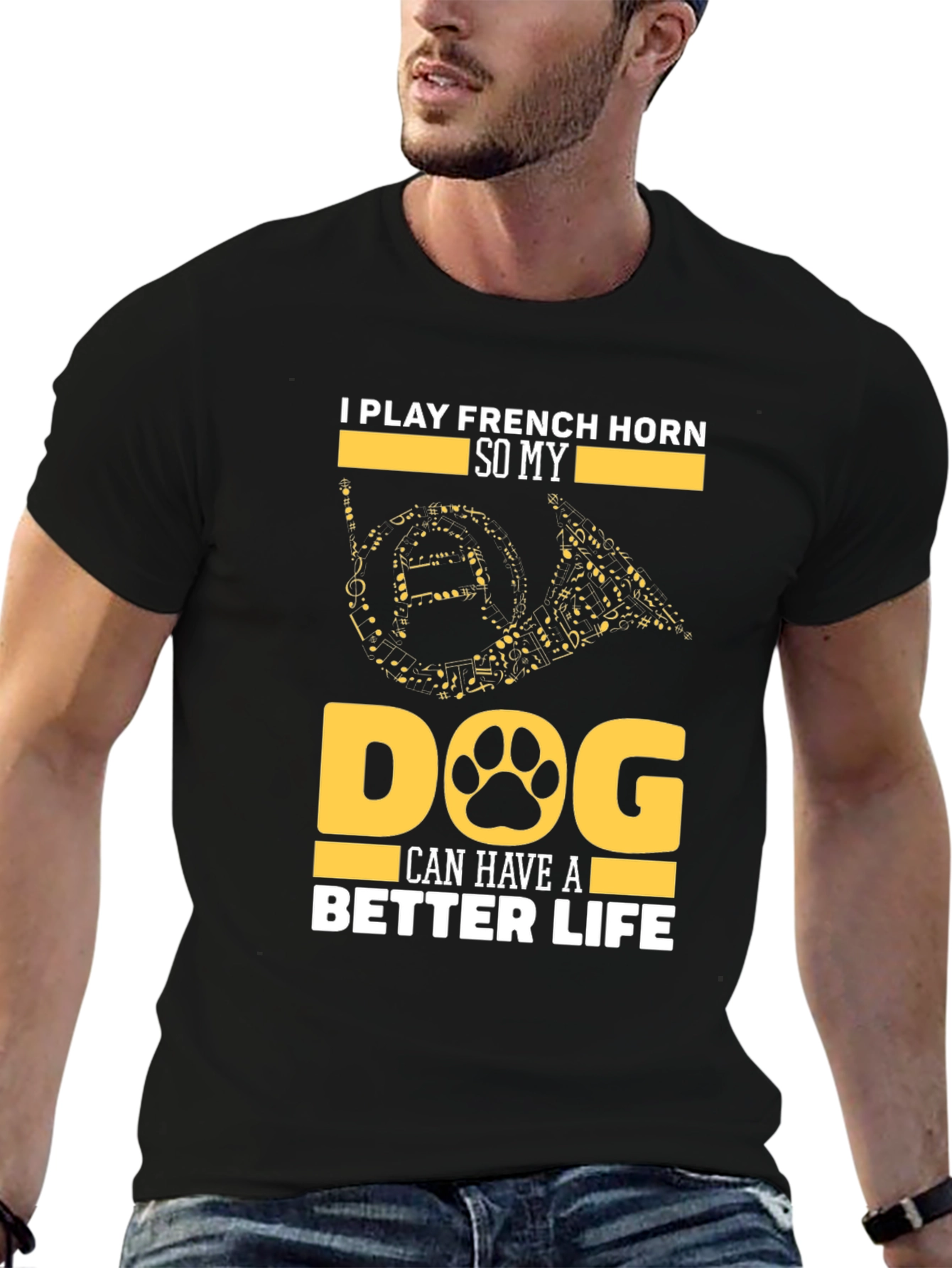 French Horn Dog Lover T-Shirt
