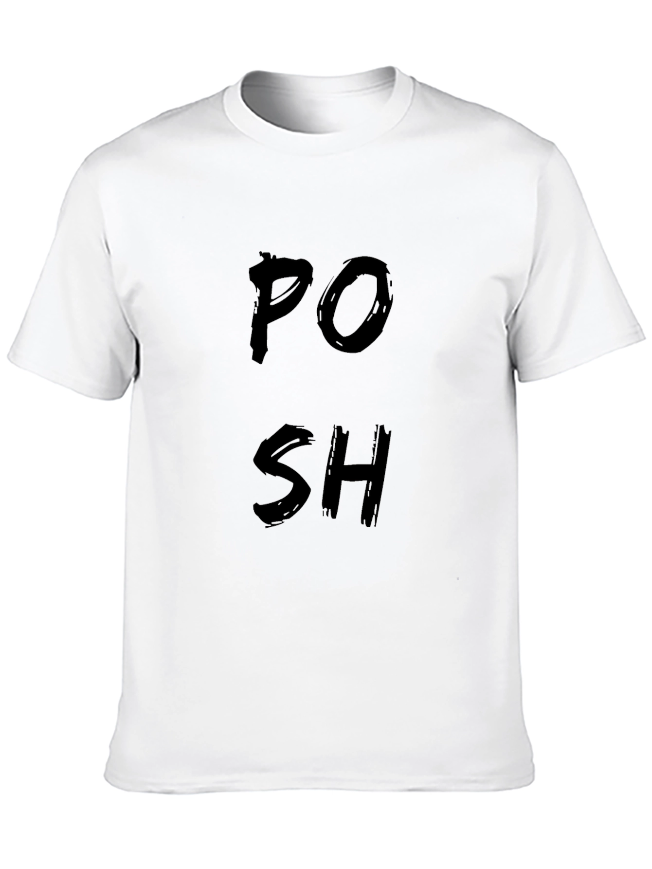 Stylish Black POSH Graphic T-Shirt