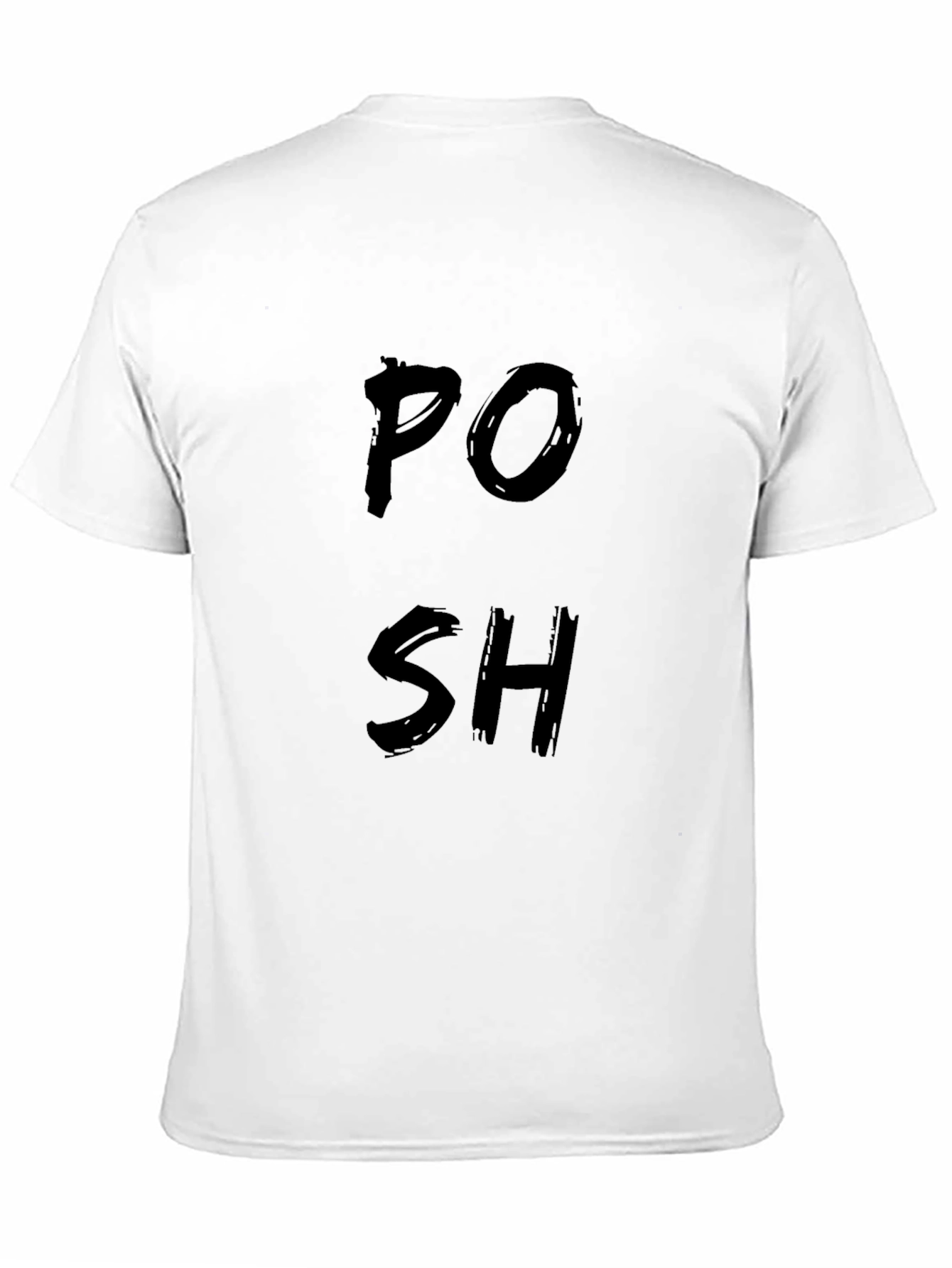 Stylish Black POSH Graphic T-Shirt