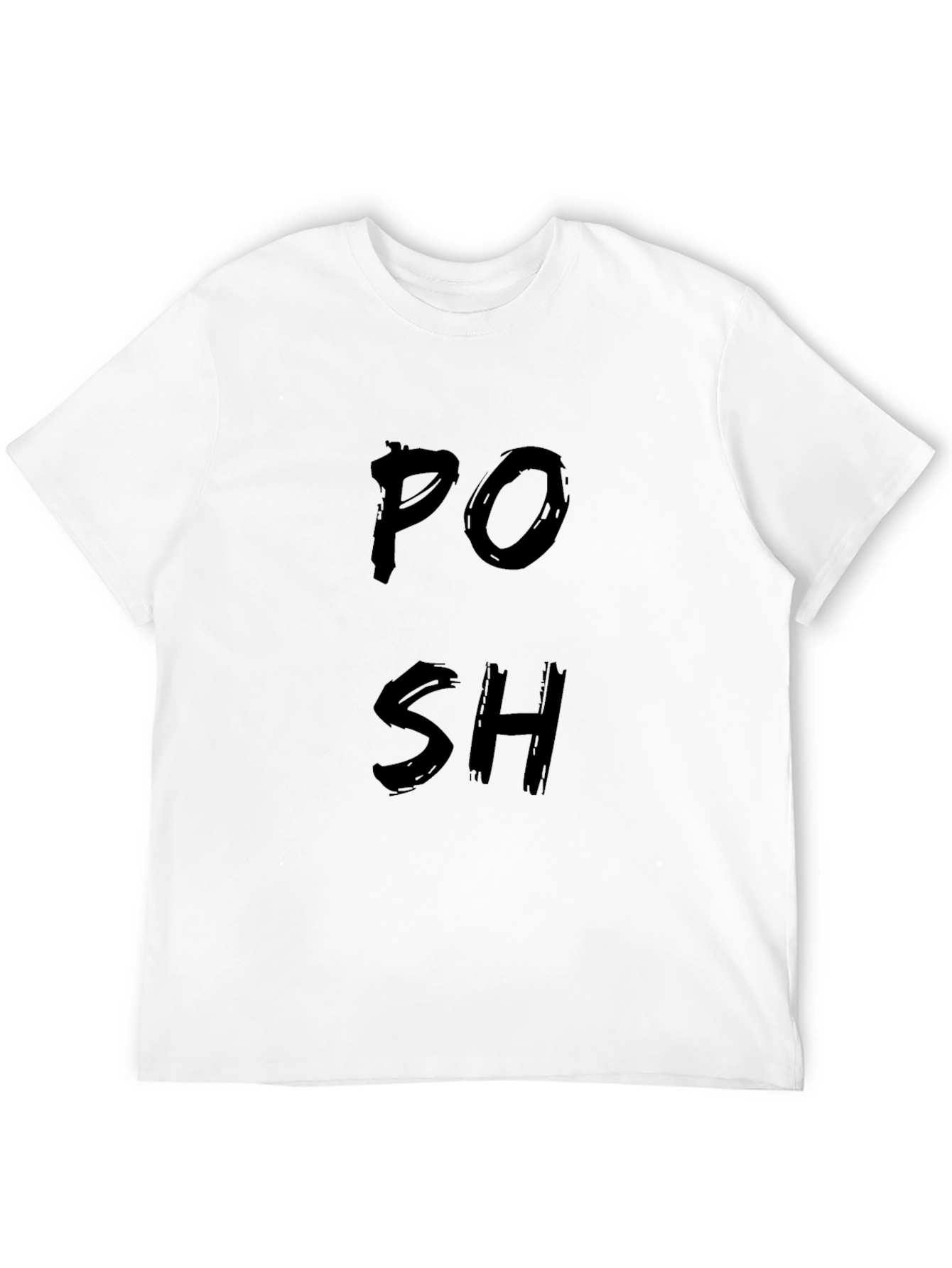 Stylish Black POSH Graphic T-Shirt