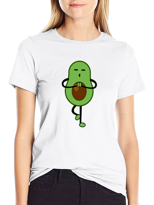Zen Avocado T-Shirt - Meditating Fruit Tee