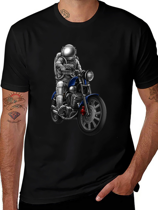 Astronaut Motorcycle Graphic T-Shirt